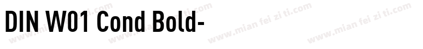 DIN W01 Cond Bold字体转换